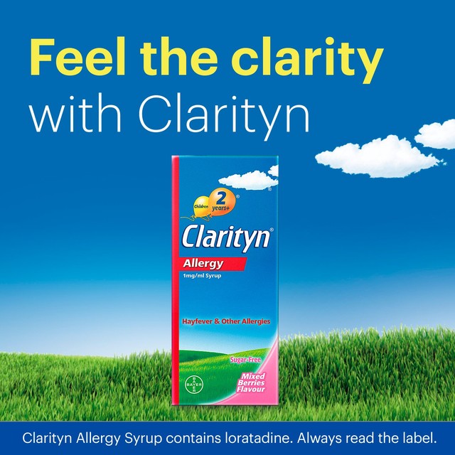 Clarityn Kids Allergy Syrup Mixed Berries 60ml - British product