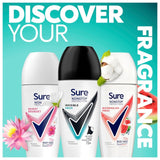 Sure women's antiperspirant deodorant roll-on invisible aqua 50ml (British brand)