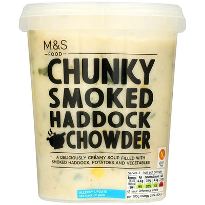 M&S Geräucherter Schellfisch Chowder Cremige Suppe 600g
