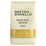Minton & Donello medium maize meal 500g, imported from the UK