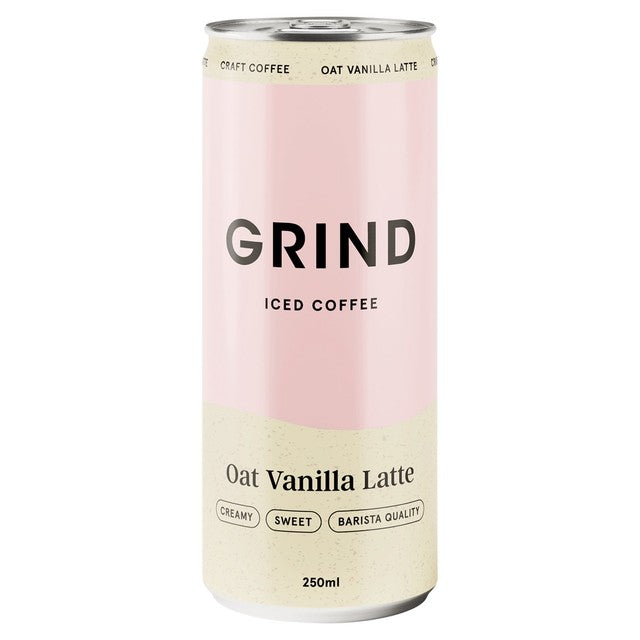Grind iced oat vanilla latte canned coffee drink 250ml - British product