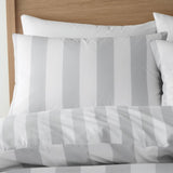 Catherine Lansfield Cove Stripe Silver King Duvet Set - British product