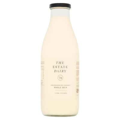 M&S The Estate Dairy Unhomogenised Whole Organic Milk 1L- Buy online at McGrocer