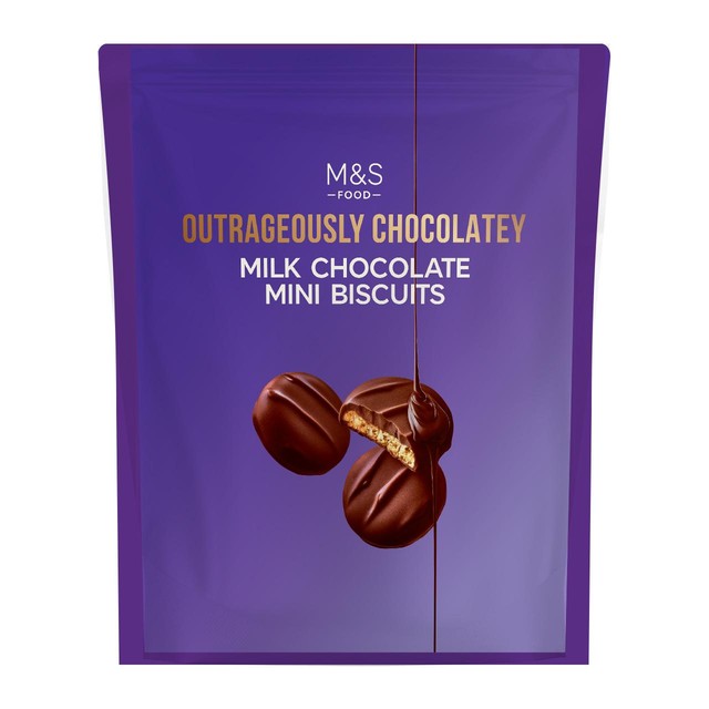 M&S chocolate mini biscuits box (British brand)