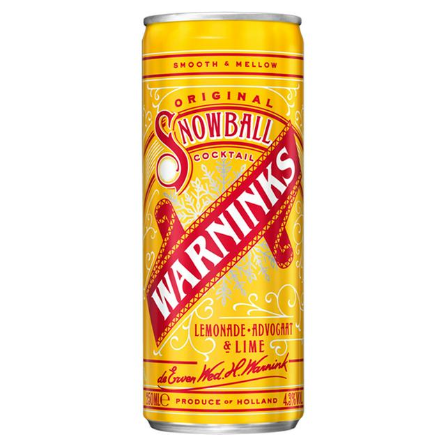Warninks Original Snowball Cocktail Lemonade Advocaat Lime 250ml