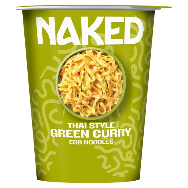 Naked Thai green curry noodle pot 78g, imported from the UK