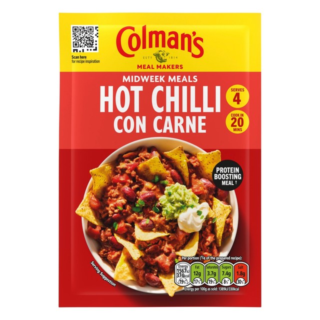 Colman's Hot Chilli Con Carne Recipe Mix 37g - British product
