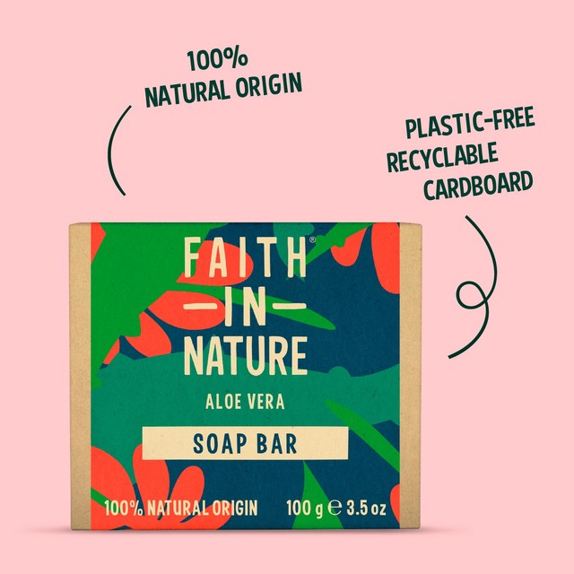 Faith in Nature Aloe Vera Soap Bar 100g - British product