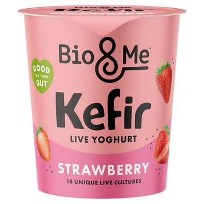 Bio &amp; Me Tarmvennlig Prebiotisk Jordbær Yoghurt 350g