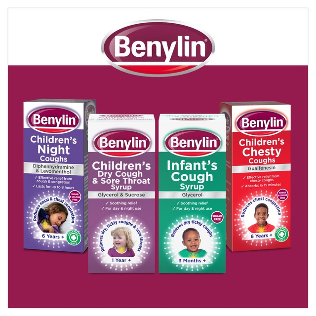 Benylin Childrens Dry Cough Syrup Blackcurrant 125ml - British product
