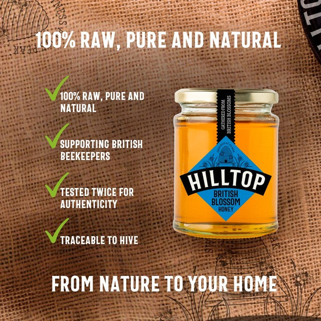 Hilltop Honey British Blossom set honey 340g, UK version