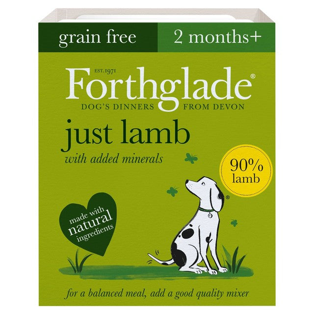 Forthglade wet dog food 90% lamb 395g - British product