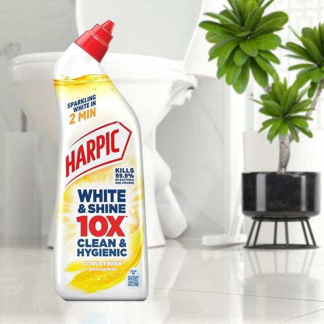 Harpic White & Shine Citrus Toilet Cleaner Gel 750ml, UK version