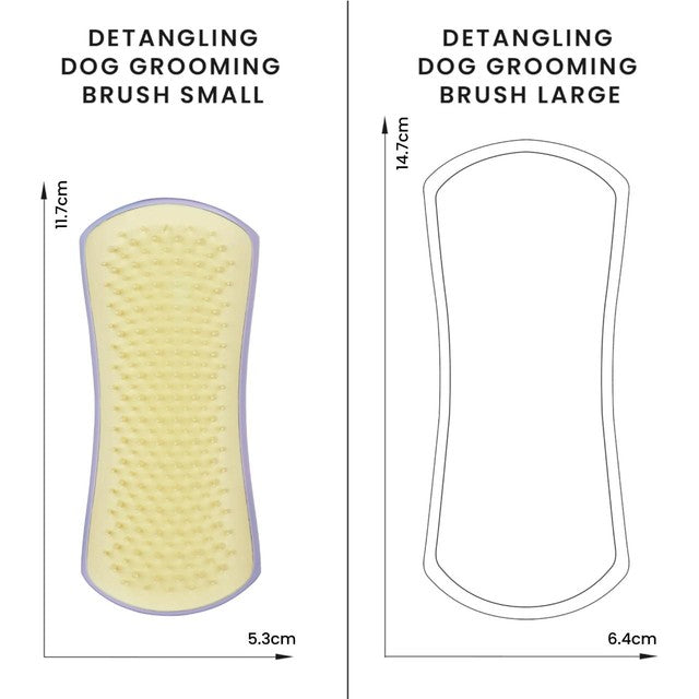 Tangle Teezer small dog grooming brush lilac yellow, imported from the UK