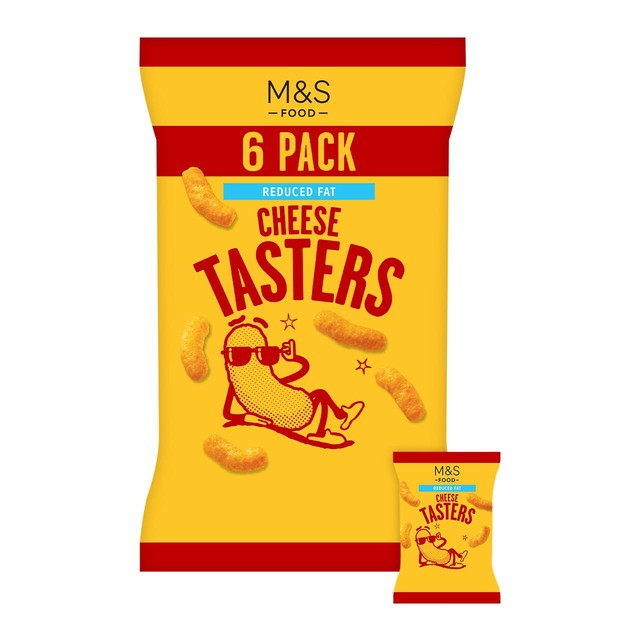 M&S cheese tasters corn snack multipack, imported from the UK