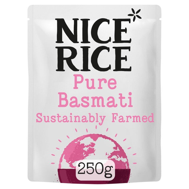 Nice Rice Pure Basmati Microwave Rice 250g, imported from the UK