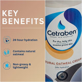 Cetraben natural oatmeal body cream 190g - British product