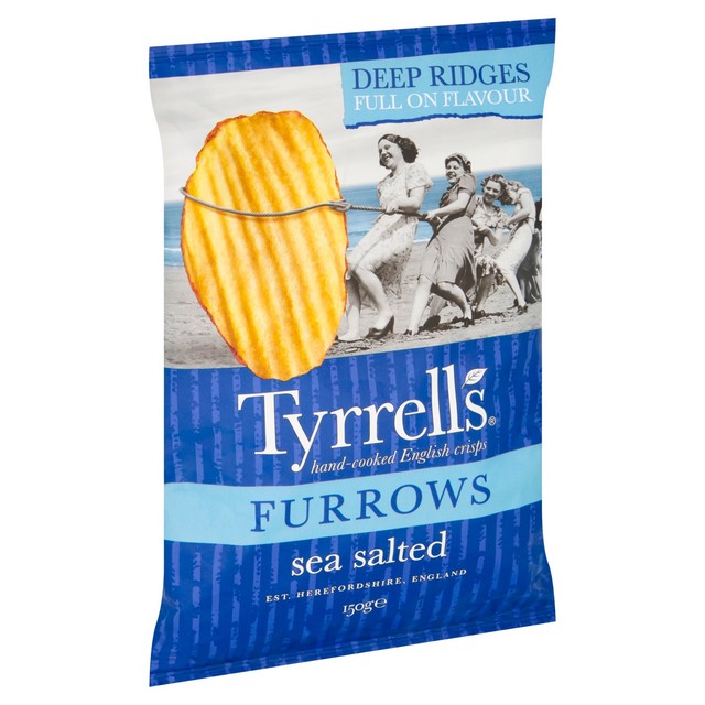 Tyrrells Sea Salted Sharing Crisps 150g (British brand)