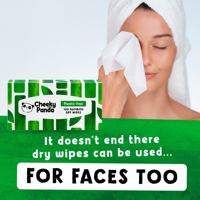 The Cheeky Panda Bamboo Dry Wipes Baby 100 Count (British brand)