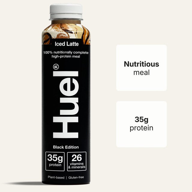 Huel Black Edition Iced Latte protein drink 500ml, UK version
