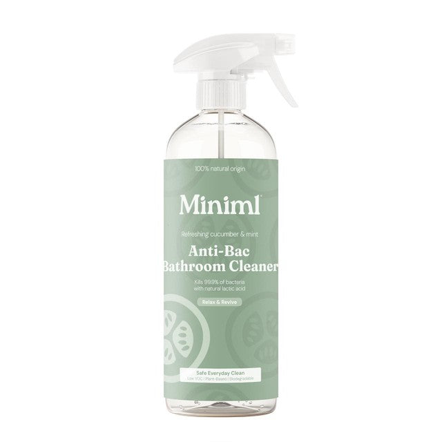 Miniml cucumber & mint bathroom cleaner spray 750ml, imported from the UK