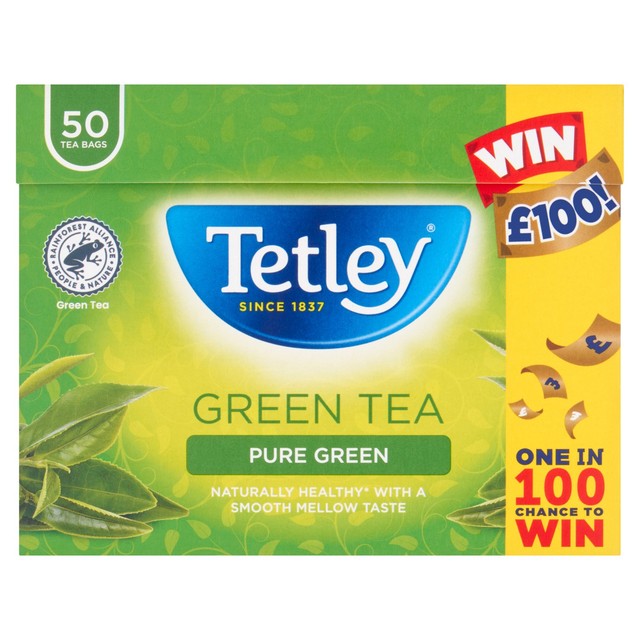 Tetley Pure Green Tea Bags (British brand)