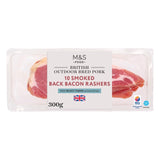 M&S geräucherter Bacon von im Freien gezüchteten Schweinen, 300g, importiert aus dem Vereinigten Königreich