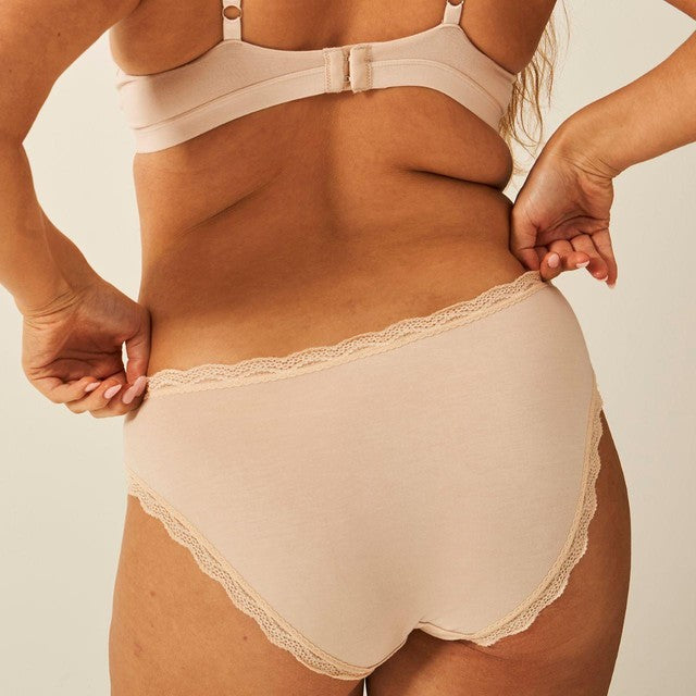 Stripe & Stare knicker three pack Sand XS (British brand)