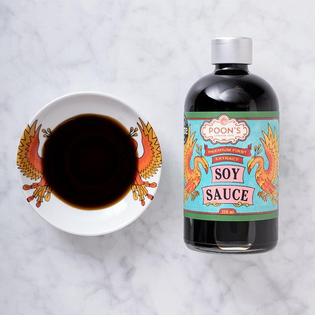 Poon's London Premium First Extract Soy Sauce 250ml, imported from the UK