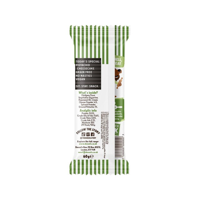 Denzel's pistachio cheesecake soft-baked dog treat bars 60g - British product