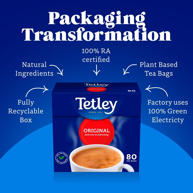 Tetley Black Tea Bags 80 Bags (British brand)