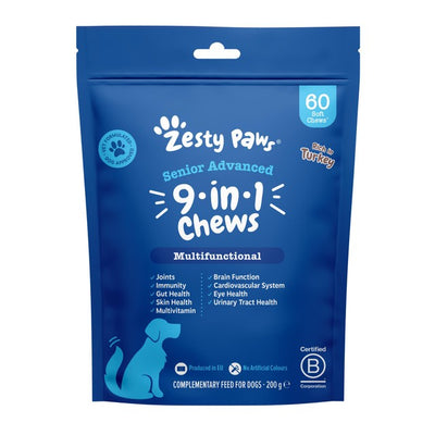 M&S Zesty Paws Senior 9 in 1 Dog Chews Turkey Flavour- Buy online at McGrocer