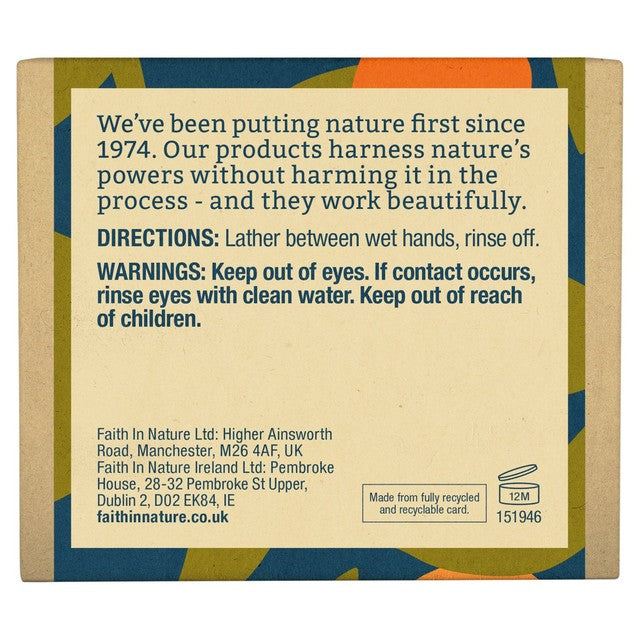 Faith in Nature Orange Soap Bar 100g - British product