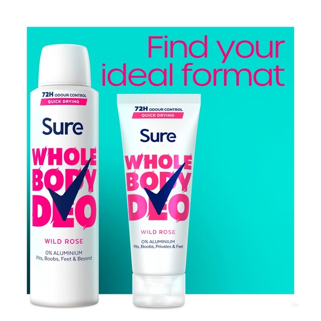Sure Wild Rose deodorant cream 75ml (British brand)