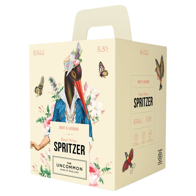 The Uncommon mint and jasmine rosé spritzer 4 x 250ml (British brand)