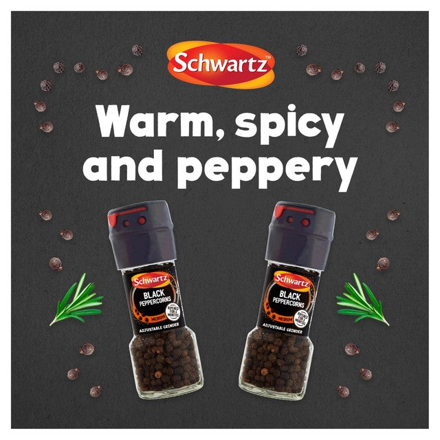 Schwartz black peppercorn grinder 35g (British brand)