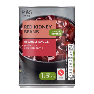 M&S Rote Kidneybohnen in Chilisauce Dosenbohnen 395g