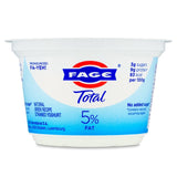 Fage Total 5% fat natural Greek strained yoghurt 150g - British product