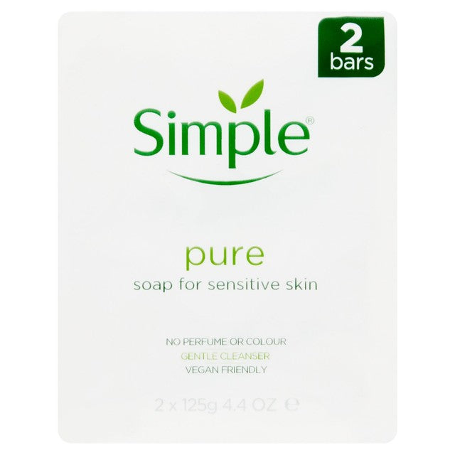 Simple Pure soap bar 2 x 100g (British brand)