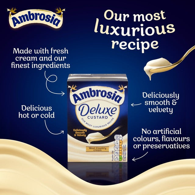 Ambrosia Deluxe Ready To Serve Custard Carton 750g - British product