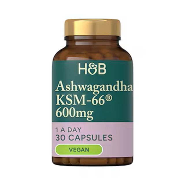 Holland & Barrett Ashwagandha KSM-66 600mg supplement 30 capsules, UK version