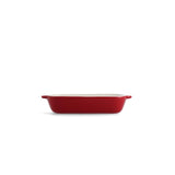 KitchenAid Empire Red 26cm stoneware casserole dish with bamboo lid, UK version