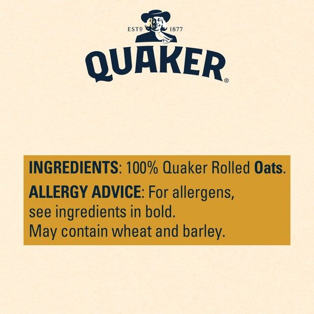 Quaker Jumbo Rolled Oats Porridge 1kg, imported from the UK