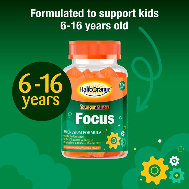 Haliborange Younger Minds gummies Orange Pineapple flavour 60 gummies, UK version