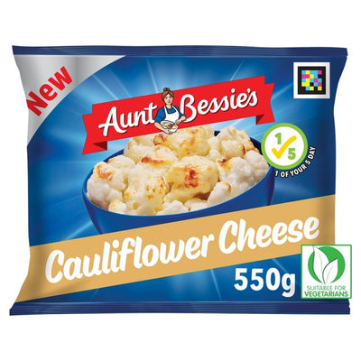 طبق جانبي زهرة القرنبيط بالجبنة من Aunt Bessie's مجمد 550 جرام - اشترِ عبر الإنترنت من McGrocer
