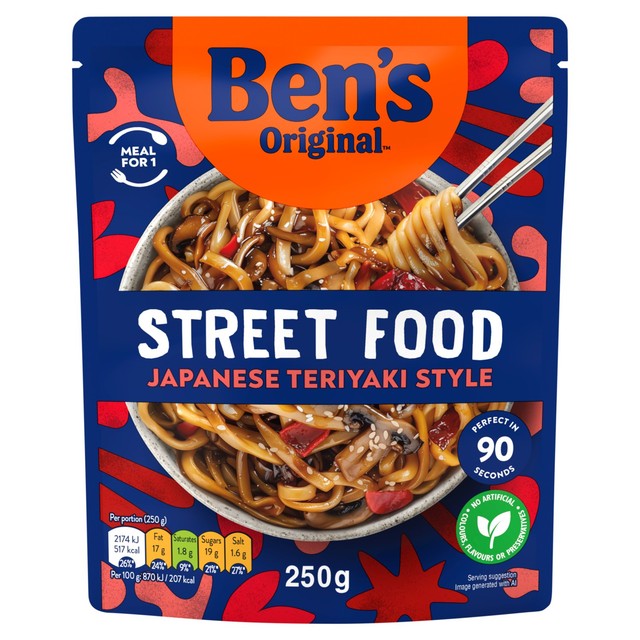 Ben's Original Japanese Teriyaki Style Microwave Noodles 250g - British product