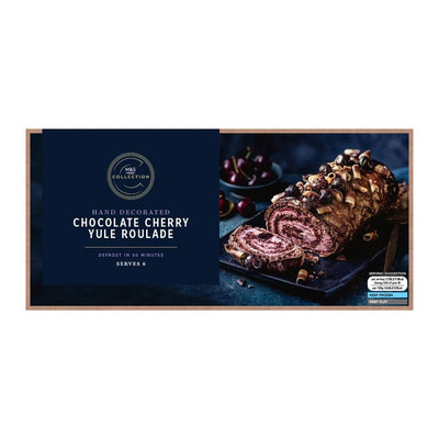 M&S M&S Sjokolade Kirsebær Yule Roulade Frossen Dessert 750g - Kjøp på nett hos McGrocer