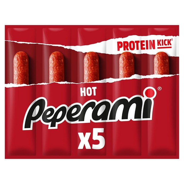 Peperami hot salami snack 5 x 20g, imported from the UK