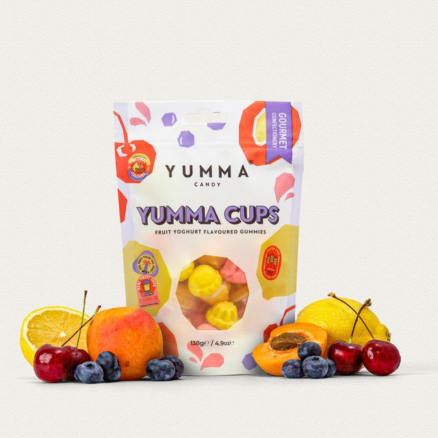 Yumma Candy assorted fruit yoghurt gummies 138g (British brand)