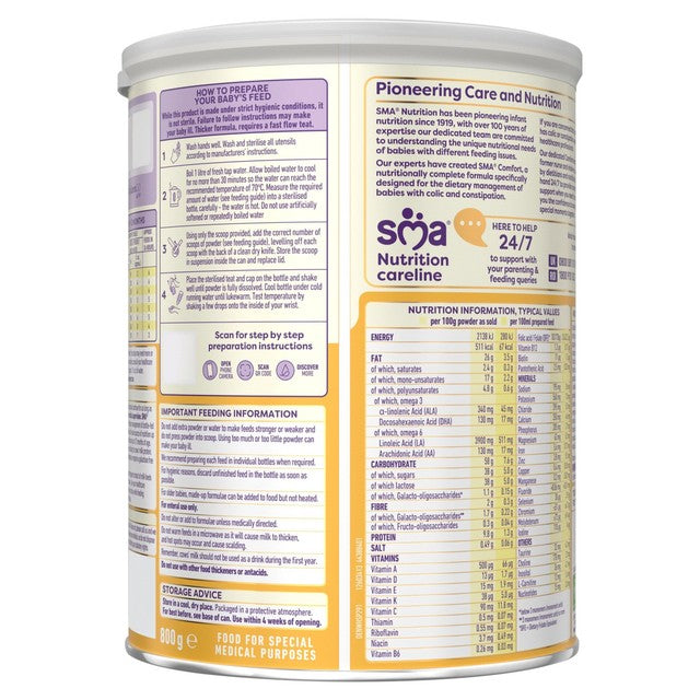 SMA Comfort baby milk powder 800g (British brand)